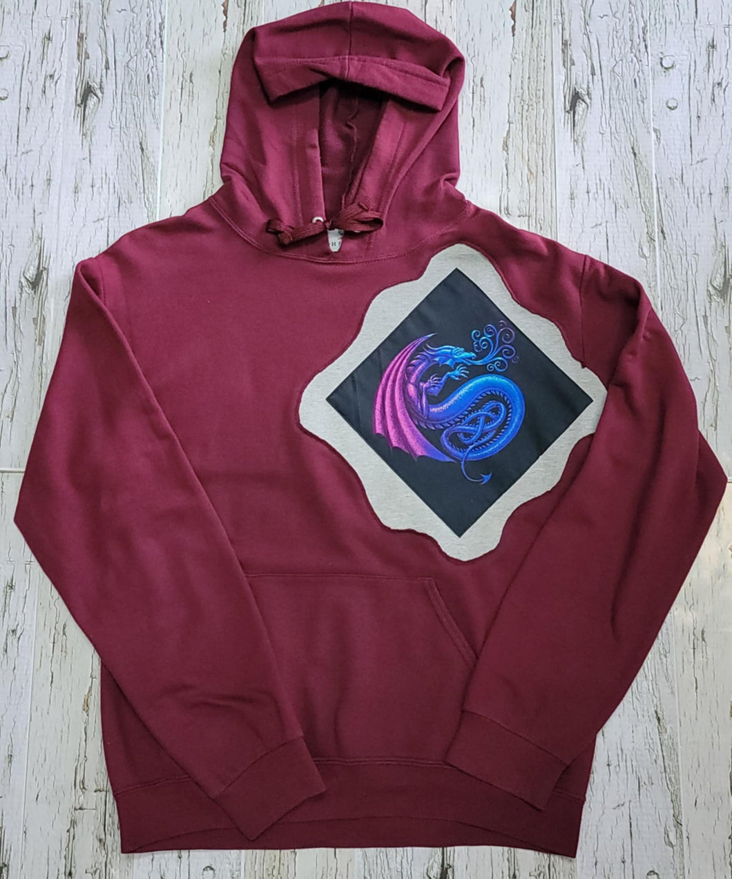 Burgundy Dragon Hoodie