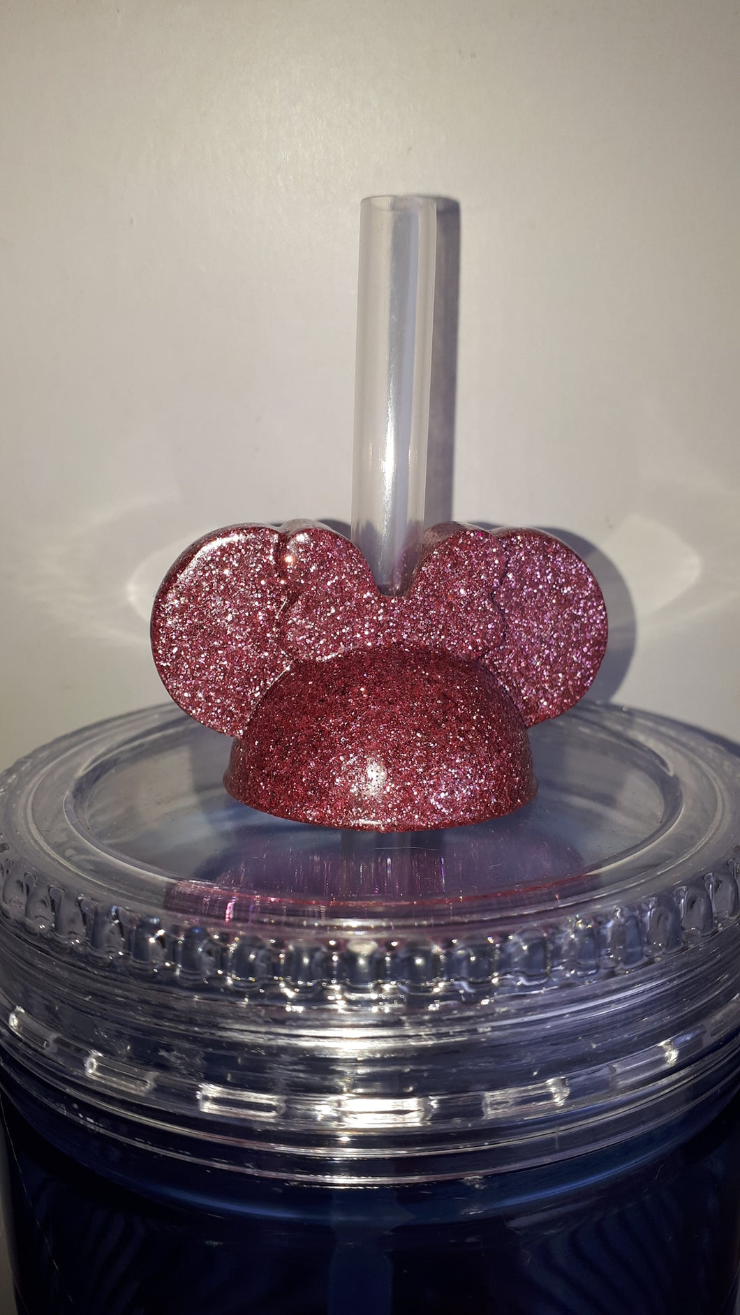Rose Minnie Mouse Straw Topper