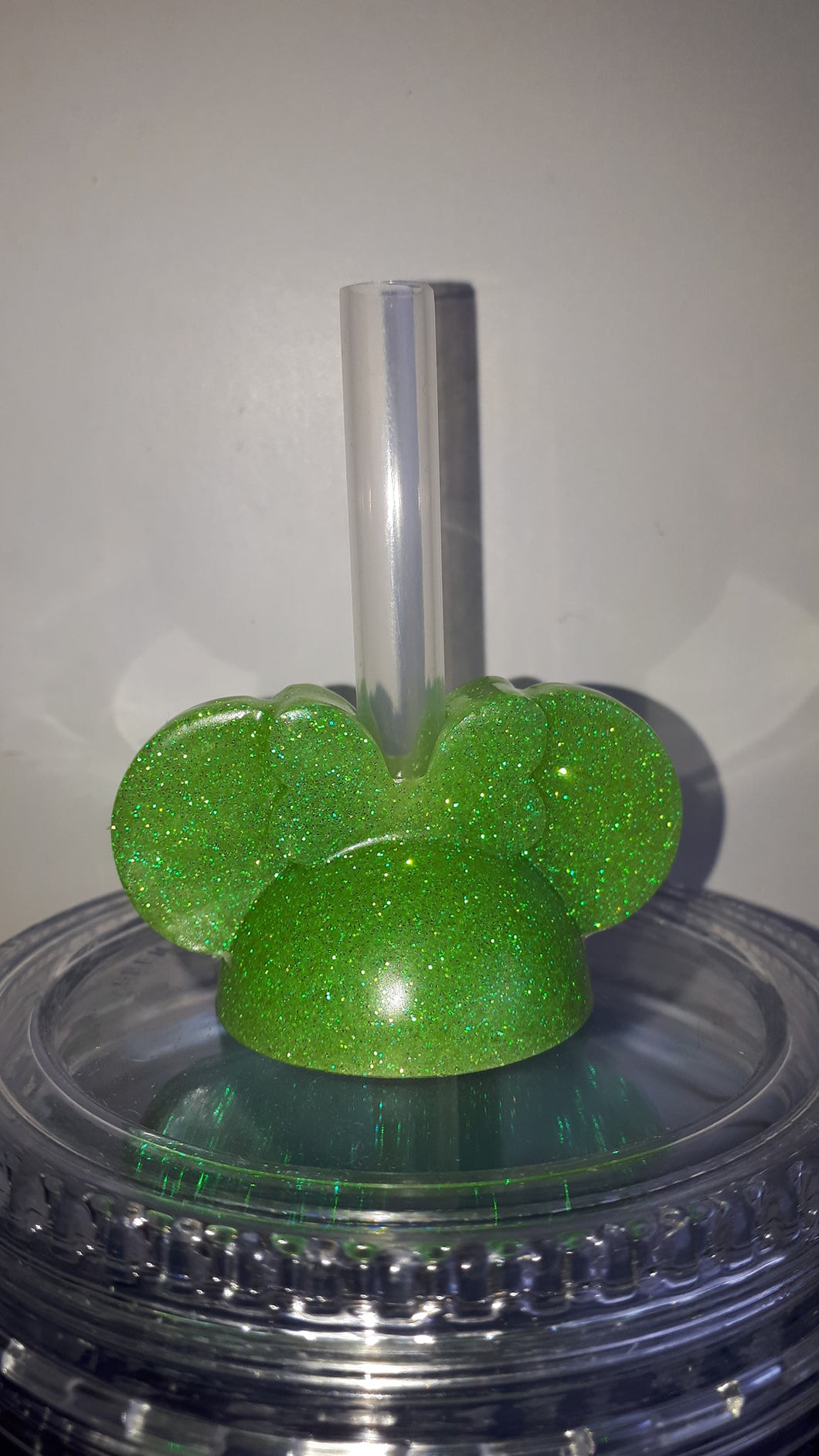 Lime Minnie Mouse Straw Topper
