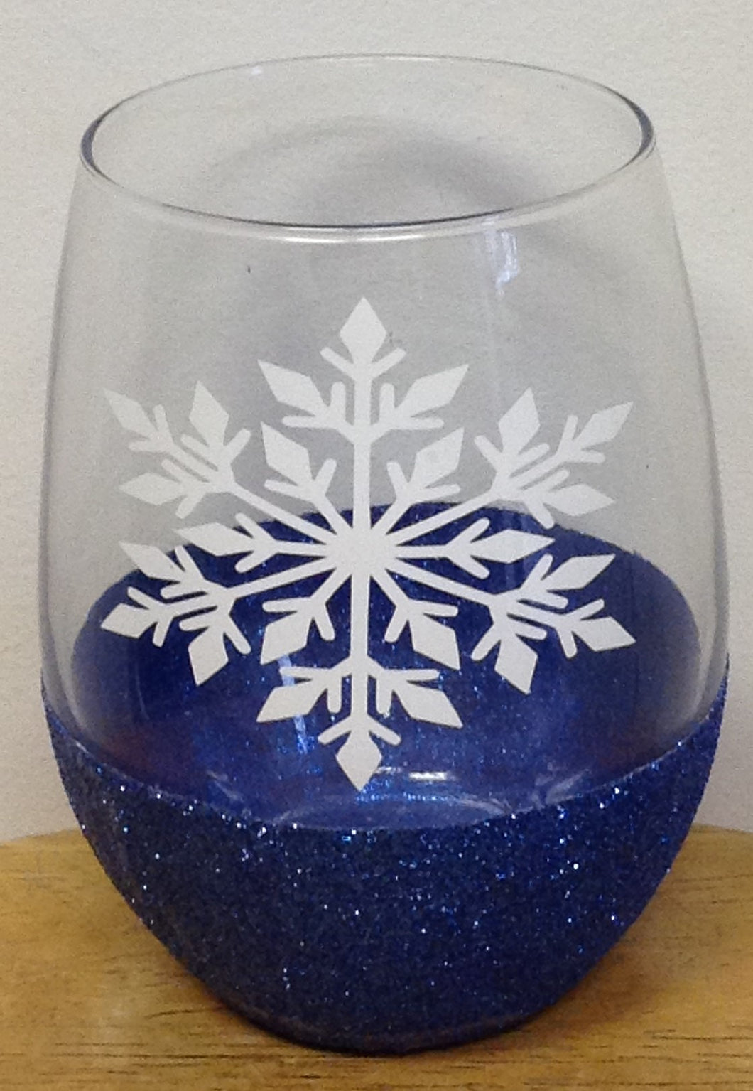 Snowflake Glitter Wine Glass